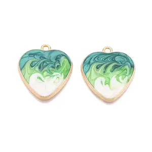 Rack Plating Alloy Enamel Pendants