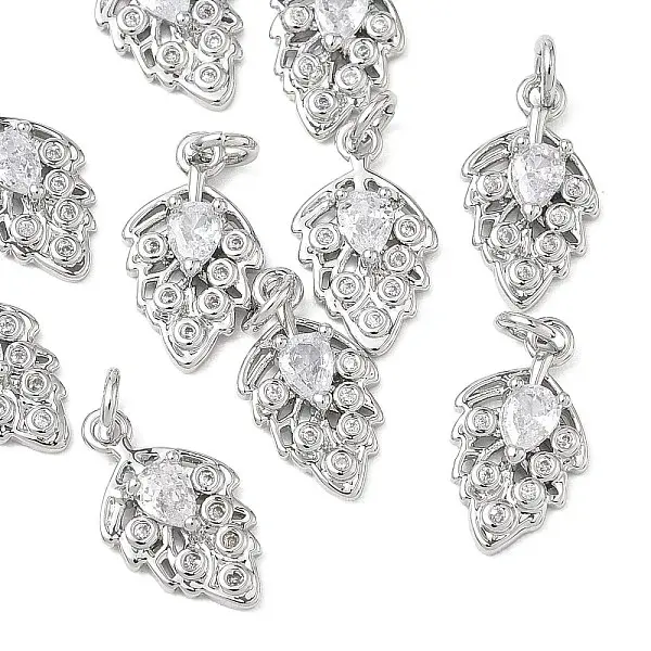 SHEGRACE Brass Clear Cubic Zirconia Pendants