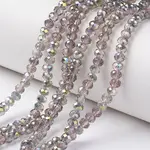 Electroplate Transparent Glass Beads Strands