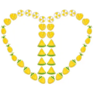 40Pcs 5 Style Transparent Enamel Acrylic Beads