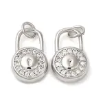 Brass Micro Pave Cubic Zirconia Pendants