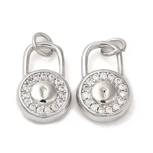 Brass Micro Pave Cubic Zirconia Pendants