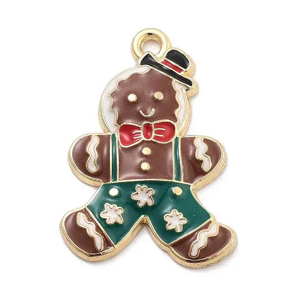 Christmas Theme Alloy Enamel Pendants