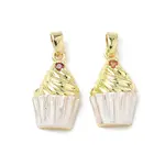 Brass Micro Pave Cubic Zirconia with Enamel Pendants