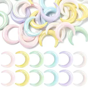 30Pcs UV Plating Opaque Acrylic Beads