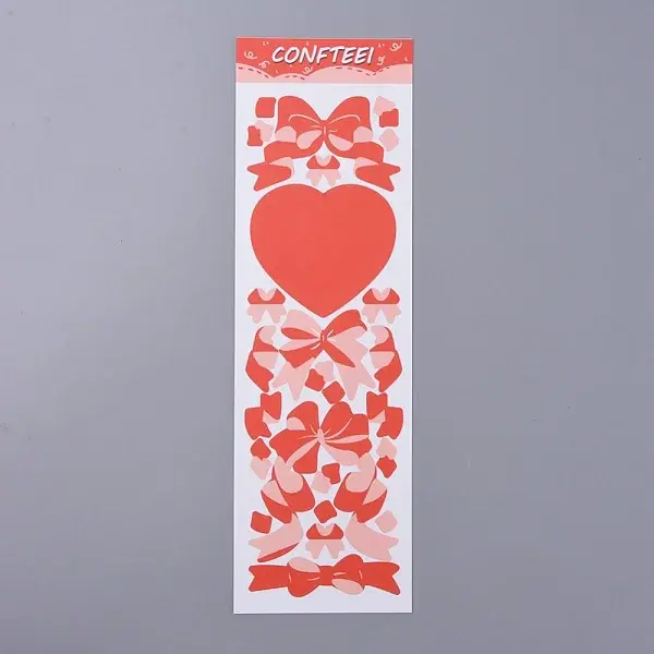 Bowknot & Heart Pattern Decorative Stickers Sheets
