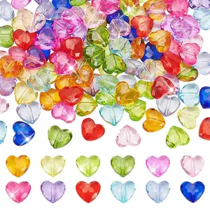 120Pcs 12 Colors Transparent Acrylic Beads