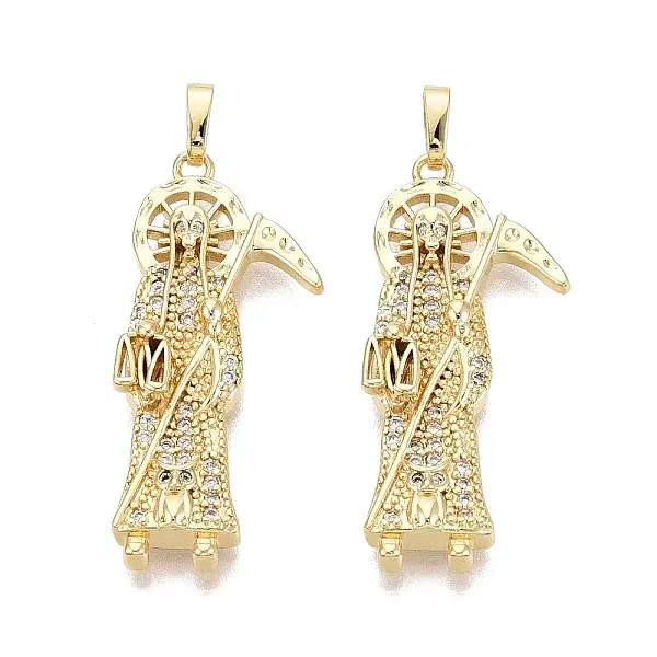 Religion Brass Micro Pave Clear Cubic Zirconia Pendants