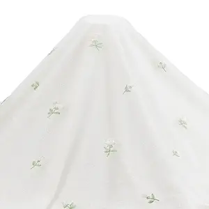 Polyester Flower Pattern Mesh Fabric