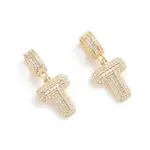 Brass Micro Pave Cubic Zirconia Pendants