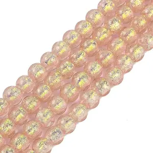 Handmade Foil Lampwork Beads Strands