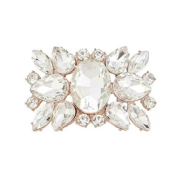 Alloy Glass Detachable Shoe Buckle Clips