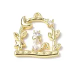 Brass Micro Pave Cubic Zirconia Pendants