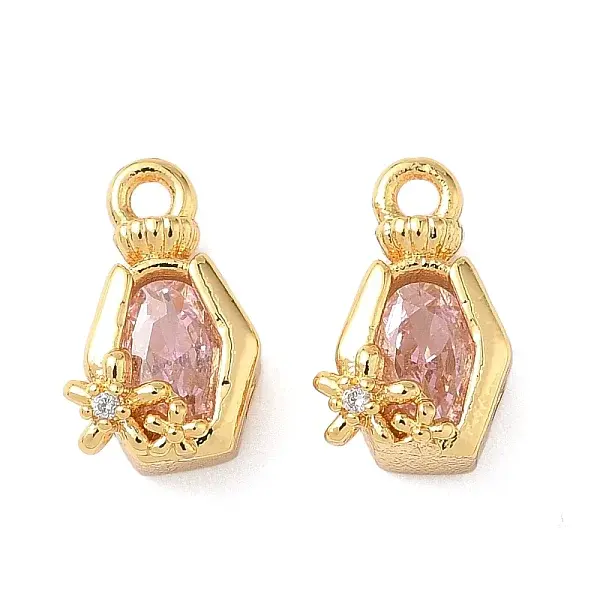 Brass with Cubic Zirconia Charms