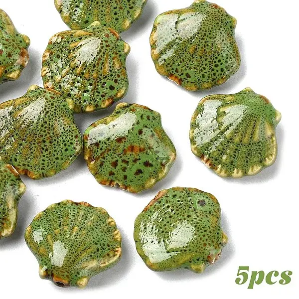 5Pcs Handmade Porcelain Beads