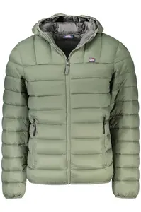 Pánska prešívaná bunda s kapucňou