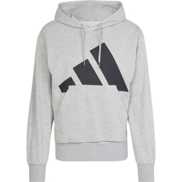adidas M BL FT HOODED Pánská mikina, šedá, velikost