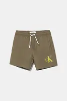 Dětské plavkové šortky Calvin Klein Jeans zelená barva, KV0KV00056