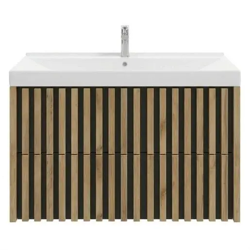 Kúpeľňová skrinka s umývadlom SAT Delano 100x56x45 cm dub mat DELANO100ZDCUM