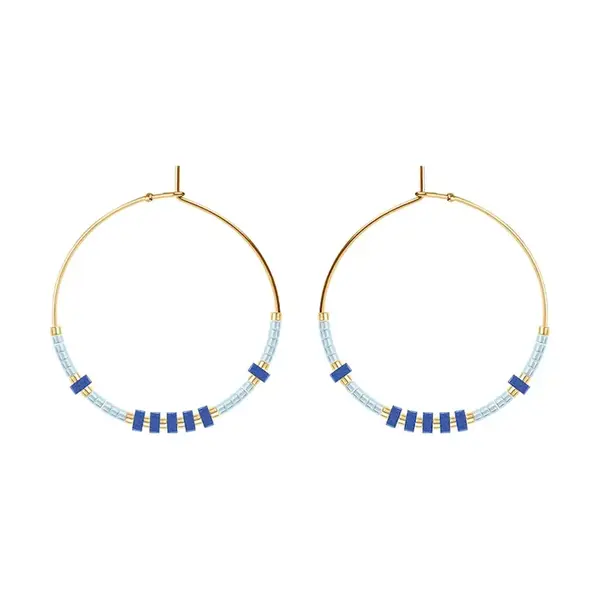 Pozlacené náušnice Lilou 252/35/KOL/MIXKAM/NIE/PO