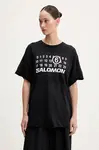 Tričko MM6 Maison Margiela x Salomon dámské, černá barva, S52GC0345.M20101