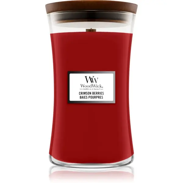 Woodwick Crimson Berries vonná sviečka s dreveným knotom 610 g