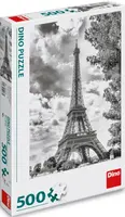Puzzle Černobílá Eiffelova věž 500 dílků