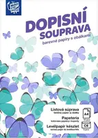 Dopisní papír barevný LUX 5+10 (Motýlci)
