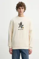 Bavlněná mikina Les Deux pánská, béžová barva, s aplikací, LDM200185