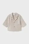 Kojenecké sako s příměsí lnu Mayoral Newborn béžová barva, 1454