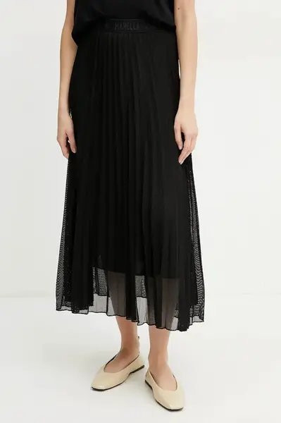 Sukně Marella ACERBO černá barva, midi, áčková, 2513101065200