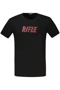 Černé triko RIFLE s krátkým rukávem
