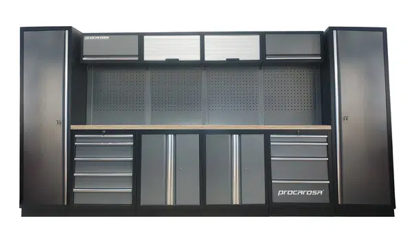 Sestava dílenského nábytku Procarosa PROFESSIONAL L-2 Pracovní deska: dřevěná