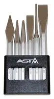 Vyrážeč, sekáče a důlčíky, sada 6 ks, Cr-Mo ocel - ASTA