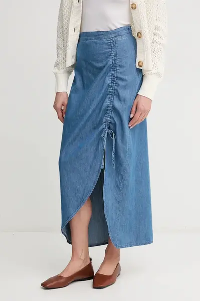 Džínová sukně Pepe Jeans MAXI SKIRT HW SUNSET