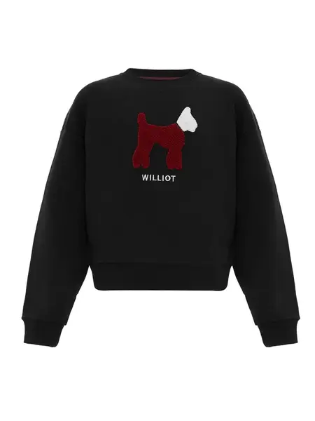 Williot Mikina  burgundská / čierna / biela