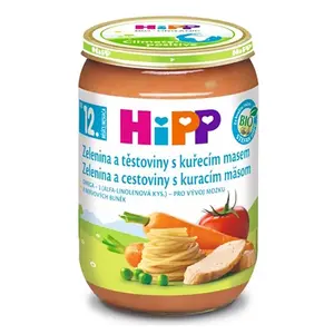 HIPP Menu bio zelenina a těstoviny s kuřecím masem 12m+ 220 g