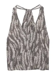 Pull&Bear Top  sivá / šedobiela