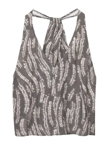 Pull&Bear Top  sivá / šedobiela