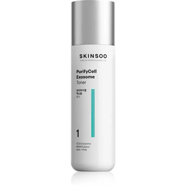 SKINSOO PurifyCell Exosome Toner zklidňující tonikum na regulaci kožního mazu 200 ml