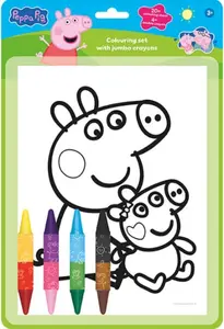 Omalovánkový set s oboustrannými voskovkami Prasátko Peppa