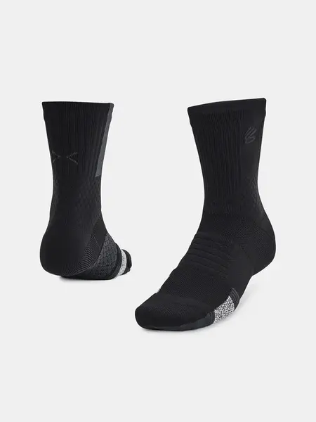 Under Armour Ponožky Curry UA AD Playmaker 1p Mid-BLK - unisex