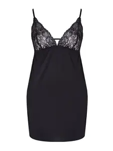 Trendyol Curve Negližé  čierna