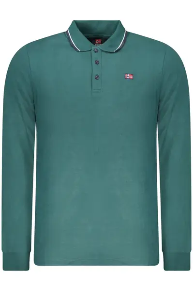 NORWAY 1963 MEN'S LONG-SLEEVED POLO SHIRT, GREEN