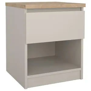 Boxxx NOČNÍ STOLEK, barvy dubu, kašmírová, 40,4/49,5/40 cm