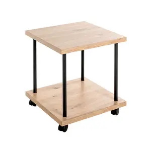 ODKLÁDACÍ STOLEK, černá, barvy dubu