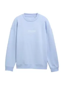 TOM TAILOR DENIM Mikina  svetlomodrá / biela