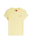 Tommy Jeans Tričko 'ESS'  svetložltá / čierna