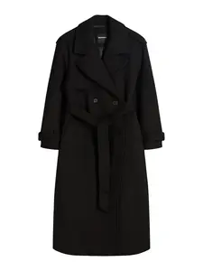 Bershka Prechodný kabát  čierna