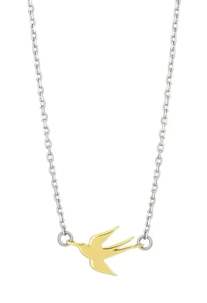 Preciosa Stříbrný náhrdelník Pozlacená vlaštovka 5373Y00